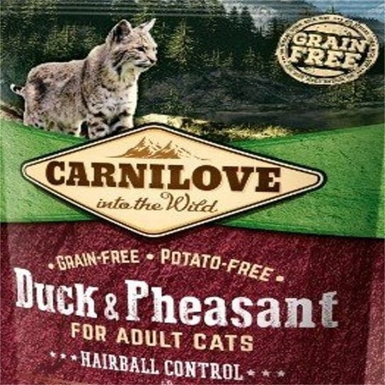 Sucha karma z kaczką CARNILOVE Duck & Pheasant Hairball Control, 400 g Carnilove