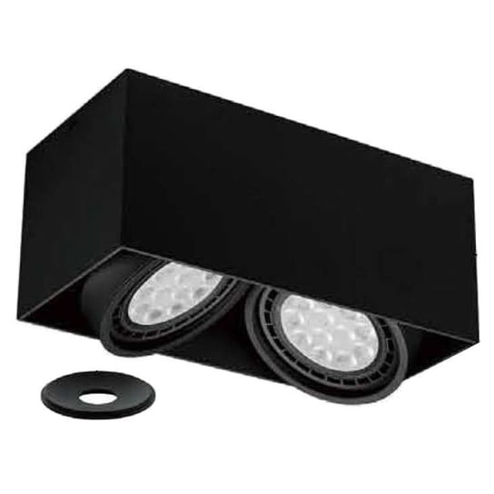 Sufitowa LAMPA downlight Cardi II Nero + Ufo Nero Orlicki Design metalowa OPRAWA plafon prostokątny ruchomy czarny Orlicki Design