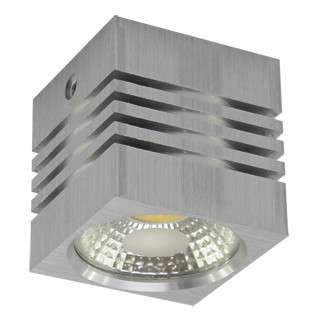 Sufitowa LAMPA downlight GUSTI 03104  Ideus prostokątna OPRAWA plafon LED 3W 4000K metalowy srebrny IDEUS