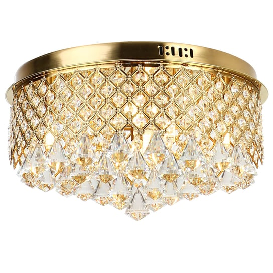Sufitowa lampa glamour Amapoli crystal do salonu złota Auhilon