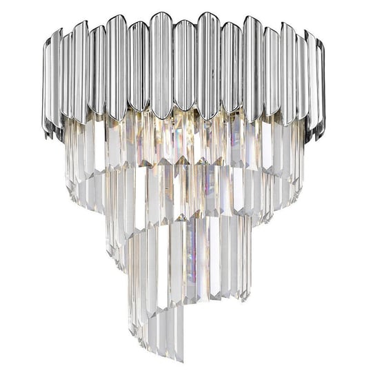 Sufitowa Lampa glamour Gladius srebrna kryształowa do salonu Zuma Line
