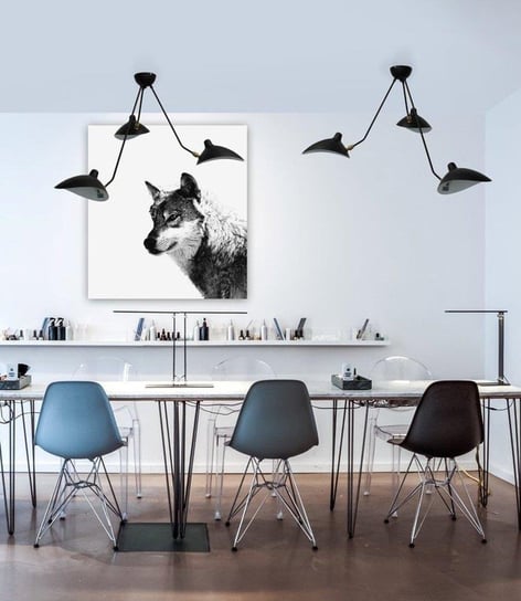 Sufitowa lampa loft P8703 regulowane wysięgniki czarne do biura Step Into Design
