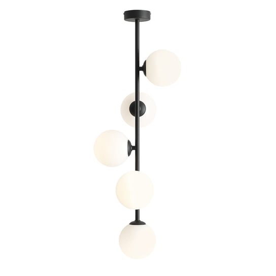 Sufitowa lampa loftowa Libra szklane kule do holu czarna biała Aldex