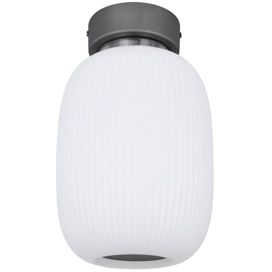 Sufitowa LAMPA plafon BOOMER 15437D1 Globo plisowana OPRAWA owalna LED 21W 3000K szklana biała Globo