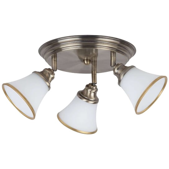 Sufitowa LAMPA plafon GRANDO 6548 Rabalux metalowa OPRAWA angielska reflektorki okrągłe brąz białe Rabalux