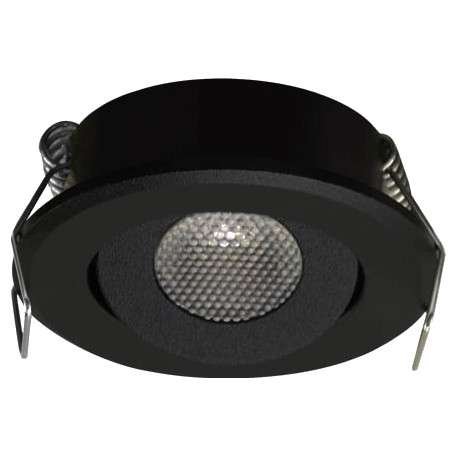 Sufitowa LAMPA podtynkowa MATI LED C 03737 Ideus metalowa OPRAWA okrągła LED 1,5W 4000K oczko wpuszczane czarne IDEUS