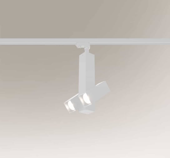 Sufitowa LAMPA regulowana MITSUMA 7995 Shilo prostokątna OPRAWA metalowy spot do systemu szynowego biały Shilo