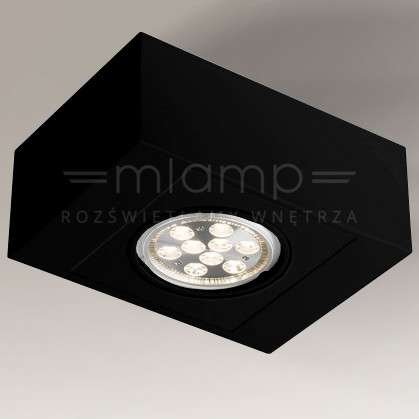 Sufitowa LAMPA spot UTO H 1218 Shilo regulowana OPRAWA metalowa kostka cube czarna Shilo