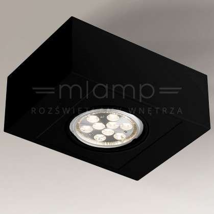 Sufitowa LAMPA spot UTO H 7101 Shilo regulowana OPRAWA kostka cube czarna Shilo