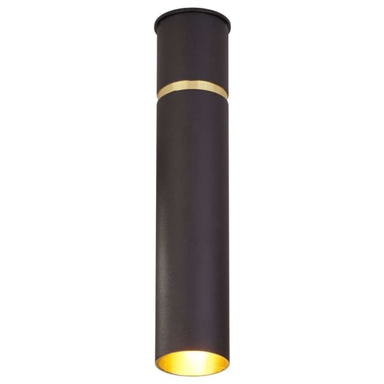 Sufitowa LAMPA tuba LYNX 5005 Milagro by Zień mosiężna OPRAWA plafon okrągły czarny Milagro by Zień