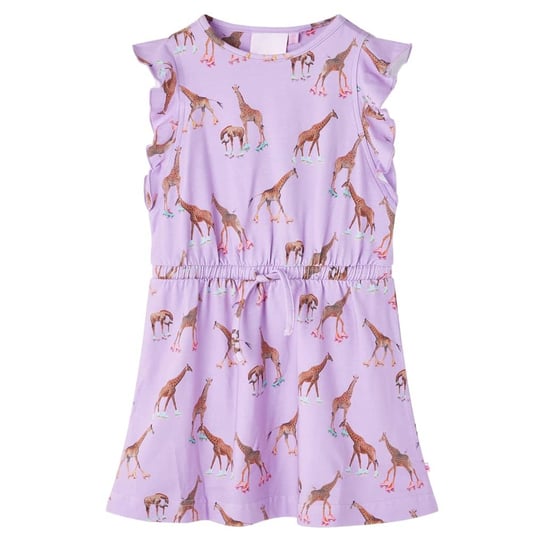 Sukienka dziecięca Żyrafki 128 lila 94% bawełna Inna marka
