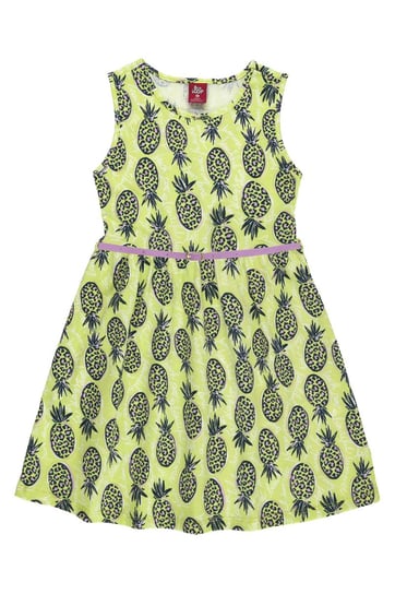 Sukienka dziewczęca dżersejowa, zielona w ananasy/Bee Loop Inny producent