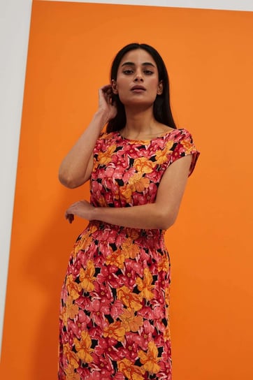 Sukienka maxi z kwiatowym printem-XL Moodo