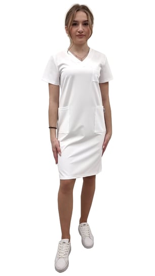 Sukienka medyczna biała casual premium roz. 34 M&C