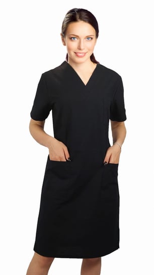 Sukienka medyczna chirurgiczna czarna bawełna 100% XS M&C