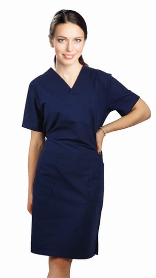 Sukienka medyczna chirurgiczna granatowa bawełna 100% XL M&C