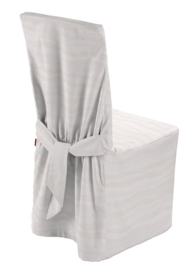 Sukienka na krzesło, DEKORIA, Damasco, biała, 45x94 cm Dekoria