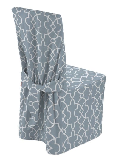Sukienka na krzesło, Gardenia, błękitny w biały marokański wzór, 45x94 cm Dekoria