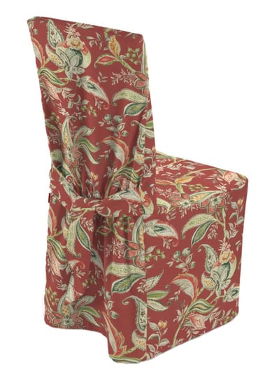 Sukienka na krzesło, Gardenia, czerwony, zielony, 45x94 cm Dekoria