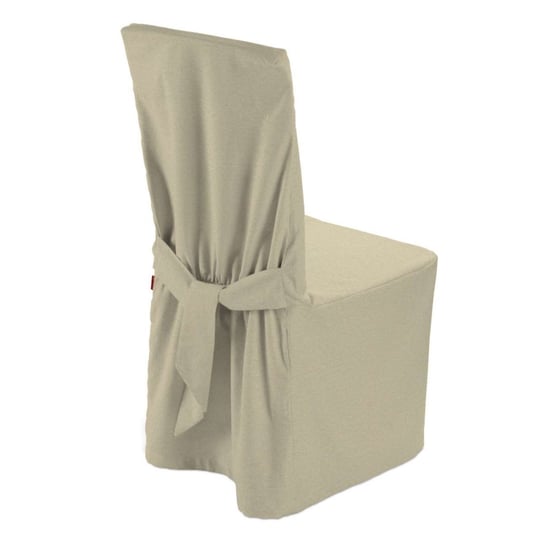 Sukienka na krzesło, kremowy szenil, 45 × 94 cm, Living Dekoria