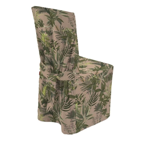 Sukienka na krzesło, Tropical Island, zielona roślinność na brudnoróżowym tle, 45×94 cm Dekoria