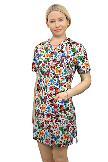 Sukienka tunika medyczna kosmetyczna fartuch wzór 1061 kolekcja BLOOM 34 M&C