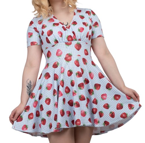 Sukienka w truskawki lolita kawaii alternatywna PL Wonderlandia