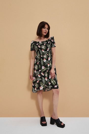 Sukienka z roślinnym motywem-XL Moodo
