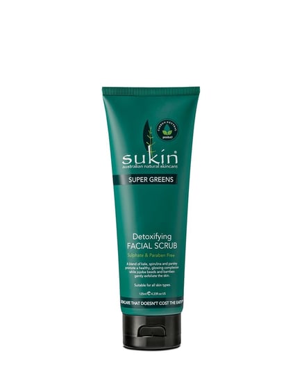 Sukin, Super Greens, detoksykujący scrub do twarzy, 125 ml Sukin