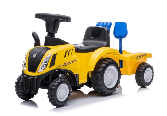 Sun Baby, Jeździk, Traktor z przyczepą, New Holland, żółty, 86x29x42 cm Sun Baby