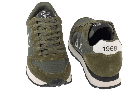 Baskets SUN68 Tom Pour Homme - Style Running Urbain En Cuir - Code Z45101-93 Marron - 13