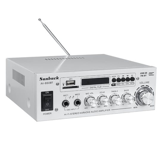 Sunbuck Amplituner Wzmacniacz Stereo Bluetooth Usb 1200W Inna marka