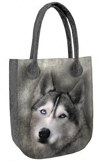 Sunlovers, Torba filcowa City, Pies Husky, 42x35x10 cm Sunlovers