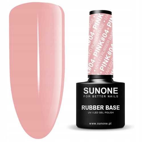 Sunone, Rubber Base, Lakier Hybrydowy, Pink #04, 5 G Sunone