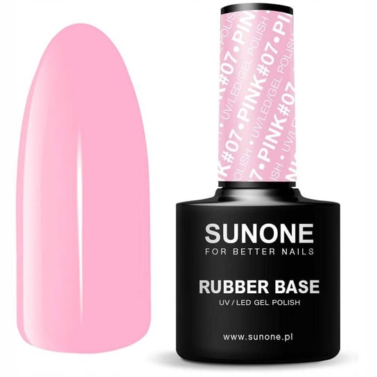 Sunone, Rubber Base, Lakier Hybrydowy, Pink #07, 12 G Sunone