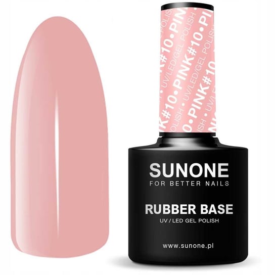 Sunone, Rubber Base, Lakier Hybrydowy, Pink #10, 12 G Sunone