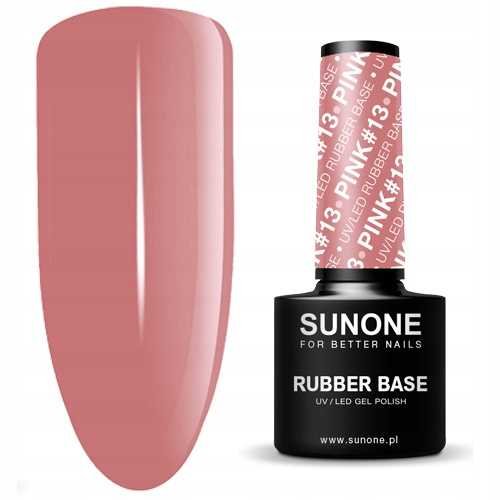 Sunone, Rubber Base, Lakier Hybrydowy, Pink #13, 5 G Sunone