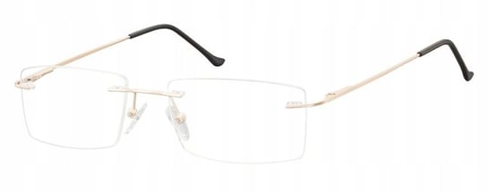 Sunoptic, Bezramkowe okulary oprawki okularowe unisex złote SUNOPTIC