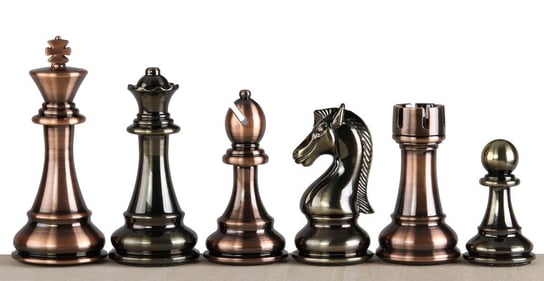 Sunrise Chess&Games, Metalizowane figury szachowe, 4.5 cala Sunrise Chess & Games