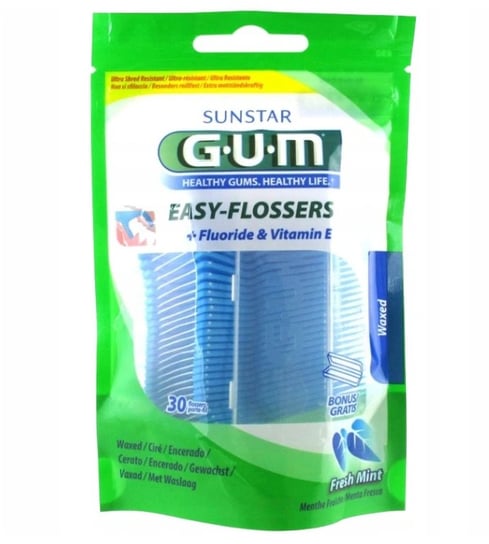 Sunstar Gum Easy Flosser, nici dentysyczne i wykałaczki, 30 szt. Sunstar Gum