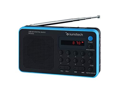 Sunstech Przenośne cyfrowe radio AM/FM Negro Azul sunstech