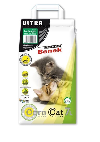 Super Benek Corn Cat Ultra Świeża Trawa 7L Super Benek