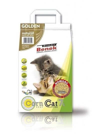 Super Benek Corncat Golden 7 L - żwirek kukurydziany dla kotów 7l Super Benek