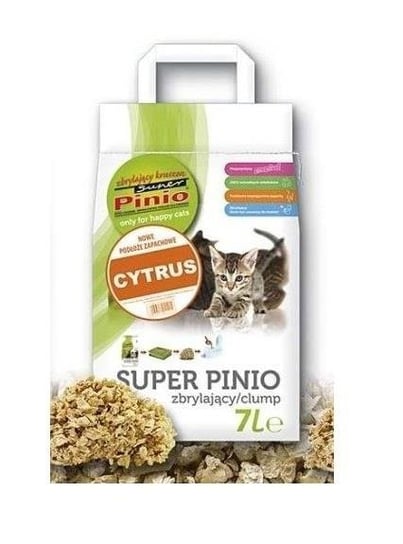 Super Benek Pinio Kruszon Cytrus 7 L- żwirek dla kotów zbrylający o zapachu cytryny 7l Inny producent