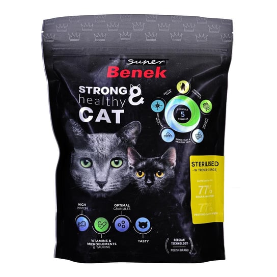 Super Benek, Strong & Healthy Cat, Karma dla kota, Sterilised,  0,4 kg Super Benek