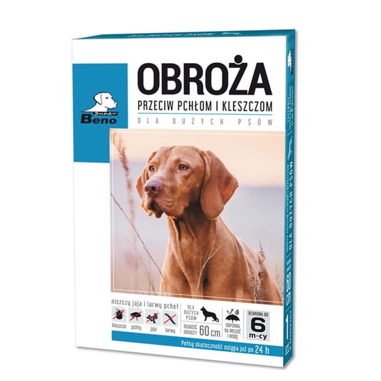 SUPER BENO Obroża przeciw kleszczom duże psy 60cm SUPER BENO
