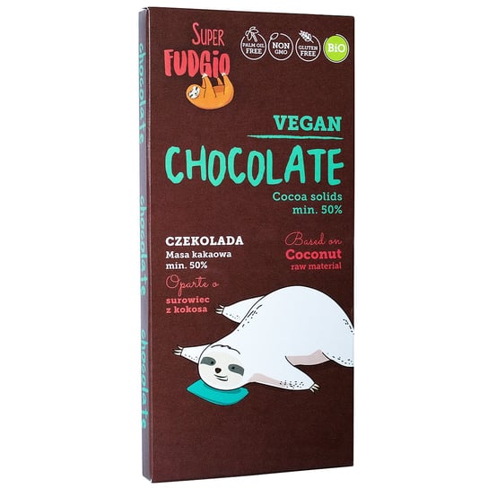 Super Fudgio, czekolada kokosowa bezglutenowa bio, 80 g SUPER FUDGIO