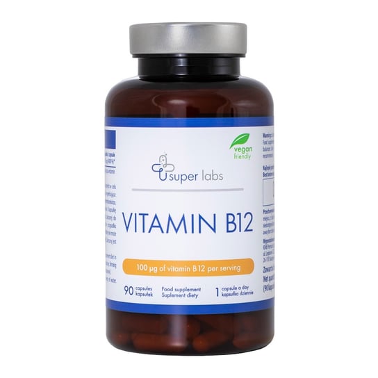 Super Labs, Vitamin B12, suplement diety, 90 kapsułek Super Labs
