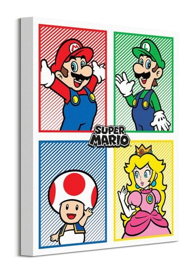 Super Mario 4 Colour - obraz na płótnie Super Mario
