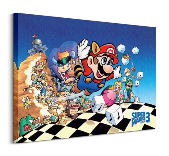 Super Mario Bros 3 Art - obraz na płótnie Super Mario Bros